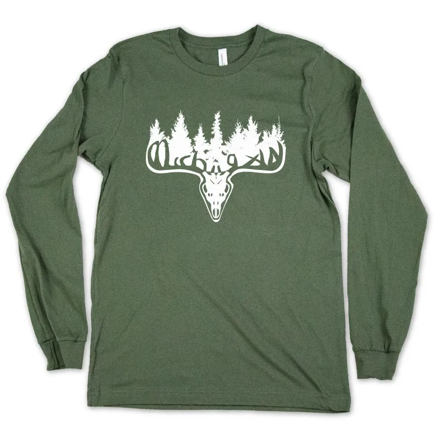 Michigan Buck long sleeve tee