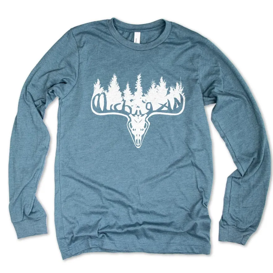 Michigan Buck long sleeve tee
