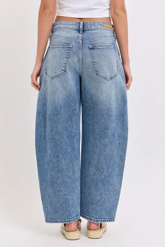 Mid Waisted Barrel Leg