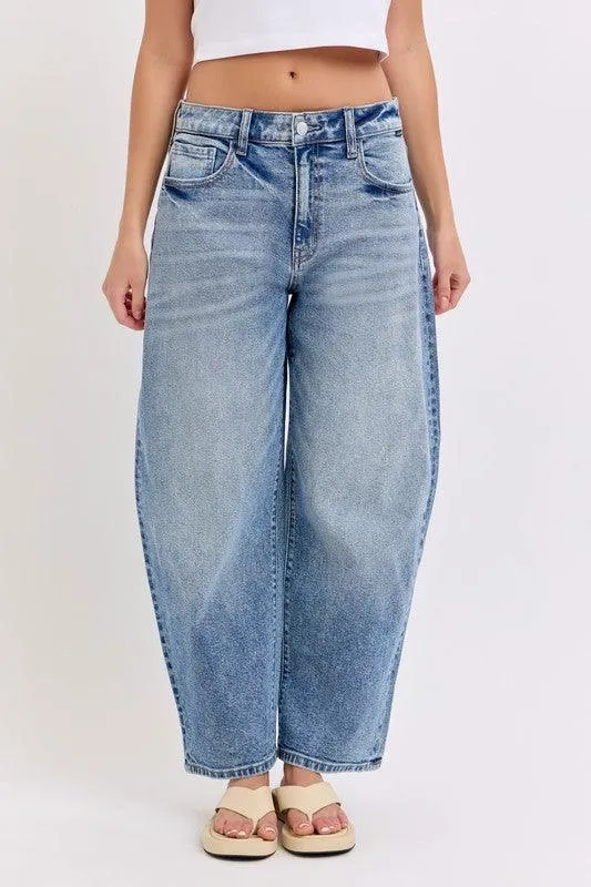 Mid Waisted Barrel Leg