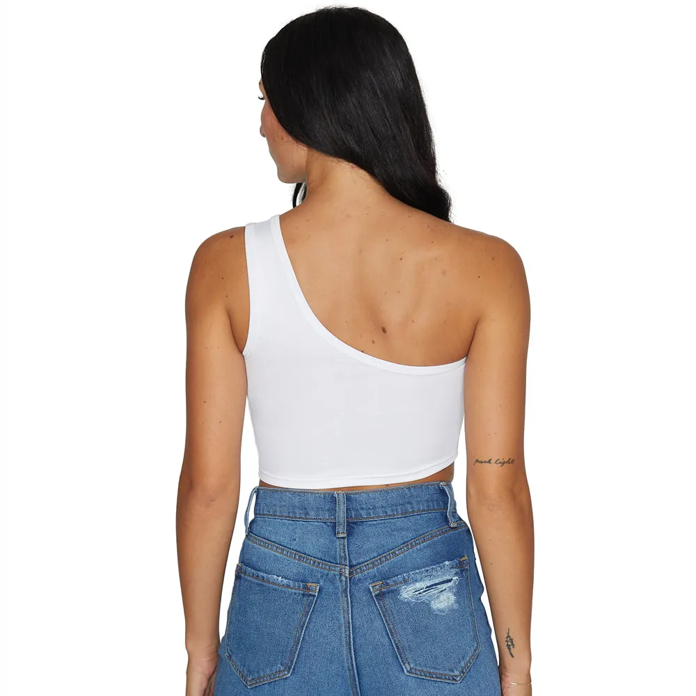 Minnesota White One Shoulder Top