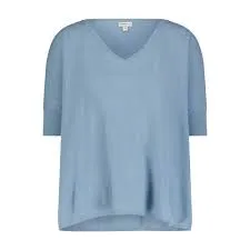 MINNIEROSE | POW POW V NECK SWEATER | HEAVEN