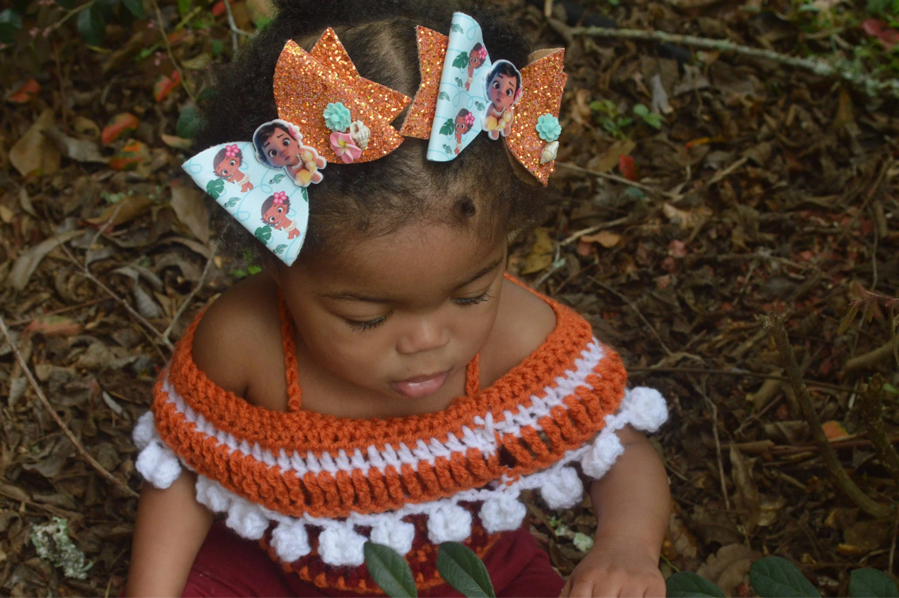 Moana Inspired Off The Shoulder Crop Top