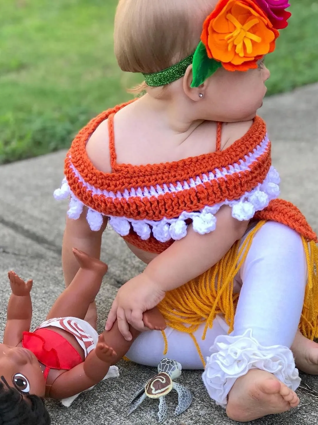 Moana Inspired Off The Shoulder Crop Top