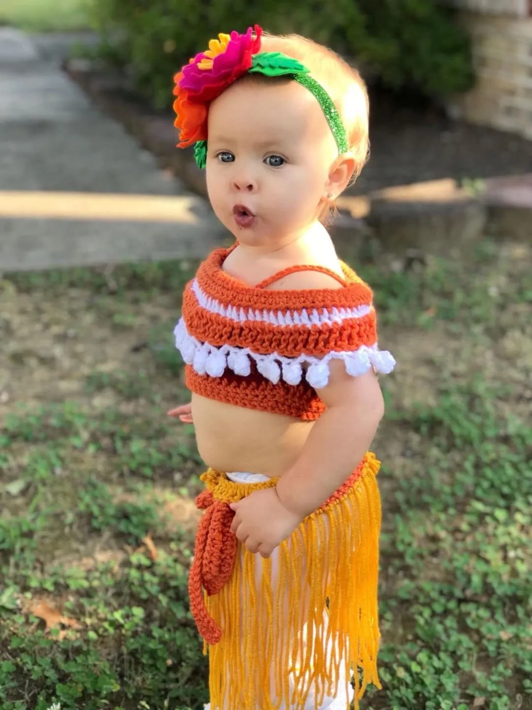 Moana Inspired Off The Shoulder Crop Top