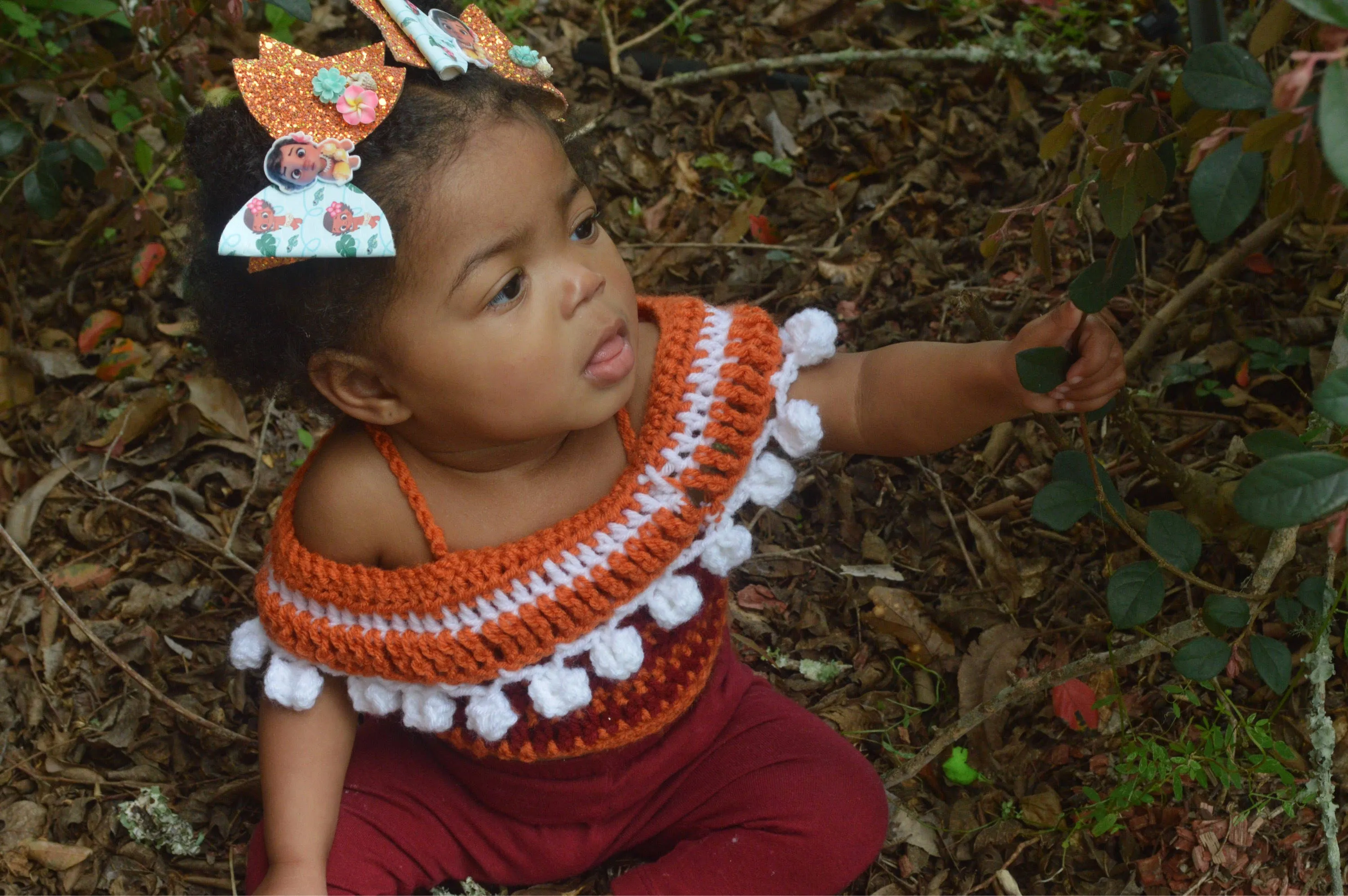 Moana Inspired Off The Shoulder Crop Top