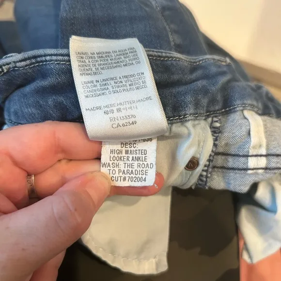 Mother high waisted looker ankle jeans in the road to paradise