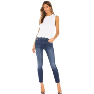 Mother high waisted looker ankle jeans in the road to paradise