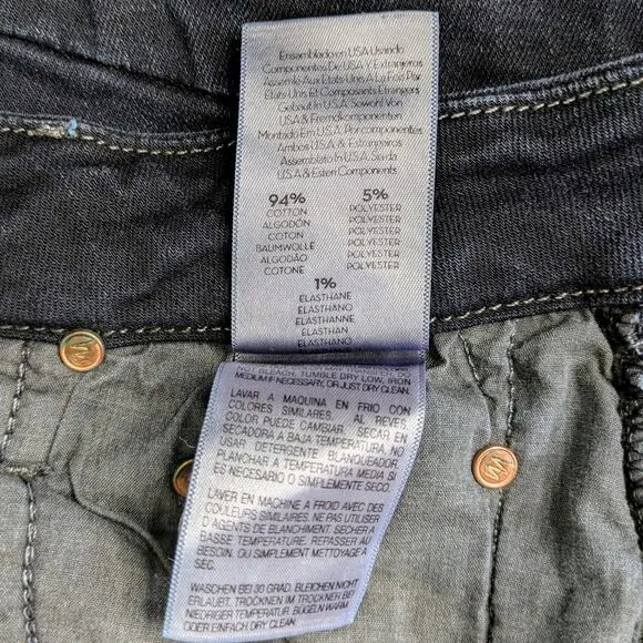 Mother Jeans Looker Womens 28 Charcoal Black Skinny High Waist Coffee Tea or Me