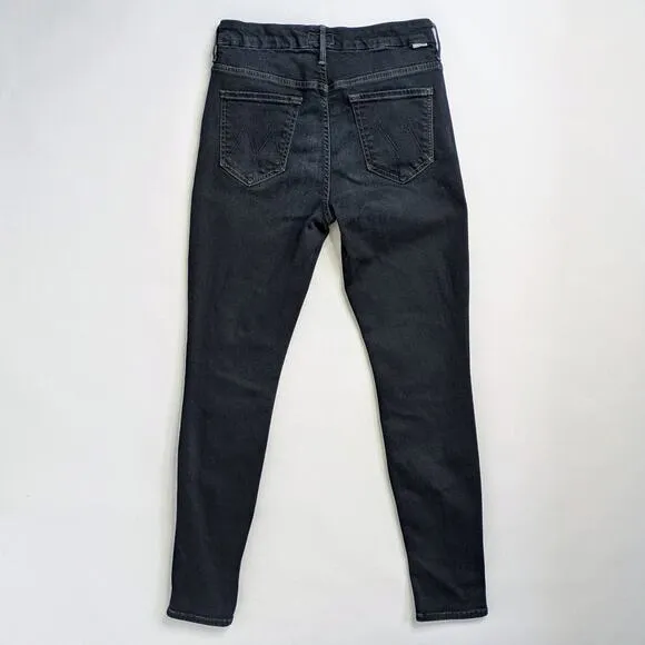 Mother Jeans Looker Womens 28 Charcoal Black Skinny High Waist Coffee Tea or Me