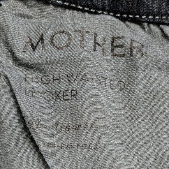 Mother Jeans Looker Womens 28 Charcoal Black Skinny High Waist Coffee Tea or Me