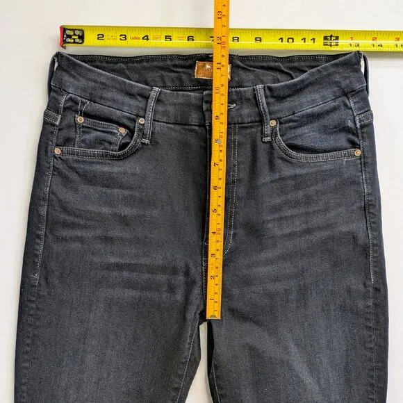 Mother Jeans Looker Womens 28 Charcoal Black Skinny High Waist Coffee Tea or Me