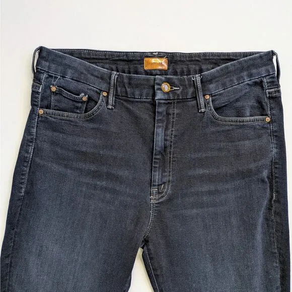 Mother Jeans Looker Womens 32 Charcoal Black Skinny High Waist Coffee Tea or Me