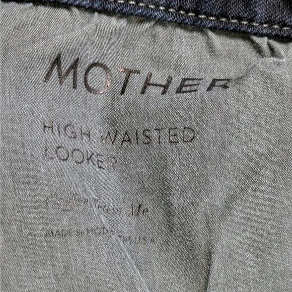 Mother Jeans Looker Womens 32 Charcoal Black Skinny High Waist Coffee Tea or Me