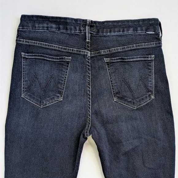 Mother Jeans Looker Womens 32 Charcoal Black Skinny High Waist Coffee Tea or Me