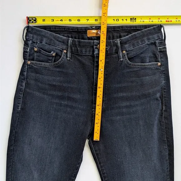 Mother Jeans Looker Womens 32 Charcoal Black Skinny High Waist Coffee Tea or Me
