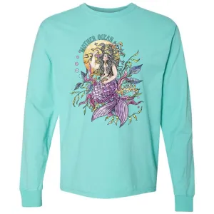 Mother Ocean Long Sleeve T-Shirt - Chalky Mint