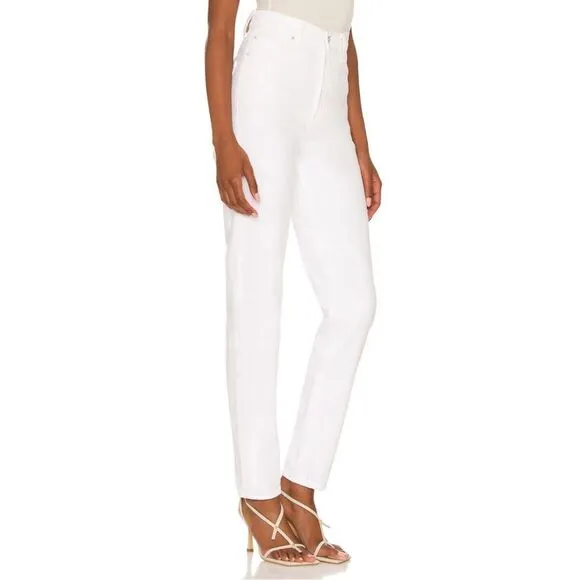 Mother SNACKS! High Waisted Straight Leg Twizzy Skimp Jeans in Sticky Rice sz 27