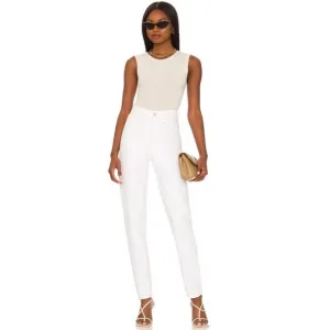 Mother SNACKS! High Waisted Straight Leg Twizzy Skimp Jeans in Sticky Rice sz 27