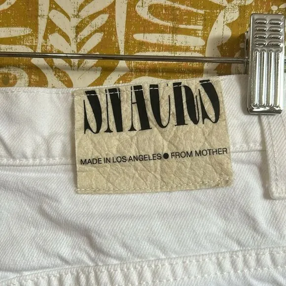 Mother SNACKS! High Waisted Straight Leg Twizzy Skimp Jeans in Sticky Rice sz 27