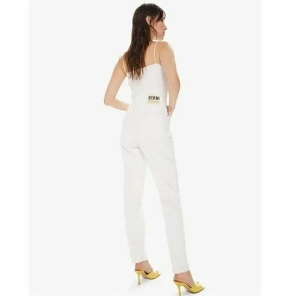 Mother SNACKS! High Waisted Straight Leg Twizzy Skimp Jeans in Sticky Rice sz 27