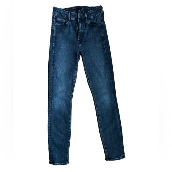 MOTHER The High Waisted Looker Jeans Black Hawk Size 24​