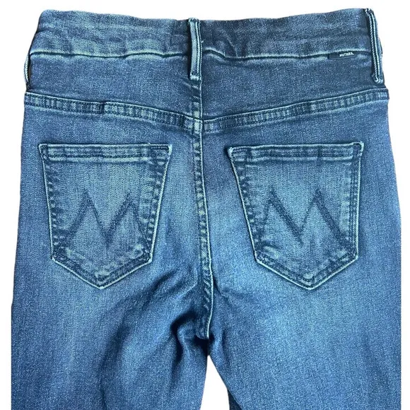 MOTHER The High Waisted Looker Jeans Black Hawk Size 24​