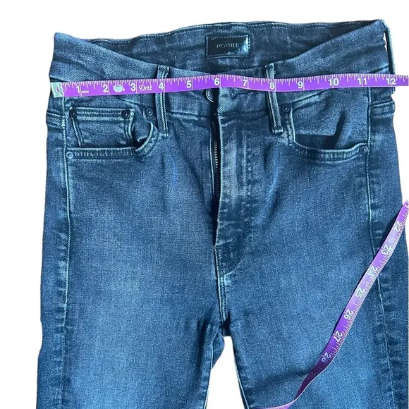 MOTHER The High Waisted Looker Jeans Black Hawk Size 24​