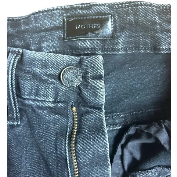 MOTHER The High Waisted Looker Jeans Black Hawk Size 24​