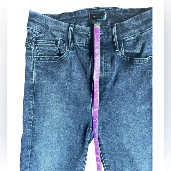 MOTHER The High Waisted Looker Jeans Black Hawk Size 24​