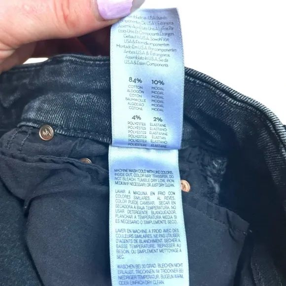 MOTHER The High Waisted Looker Jeans Black Hawk Size 24​