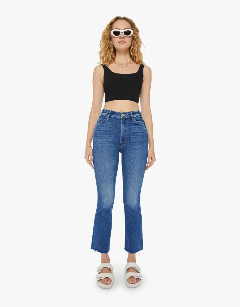 Mother The Hustler Ankle Fray Jeans in Grasping at Straws