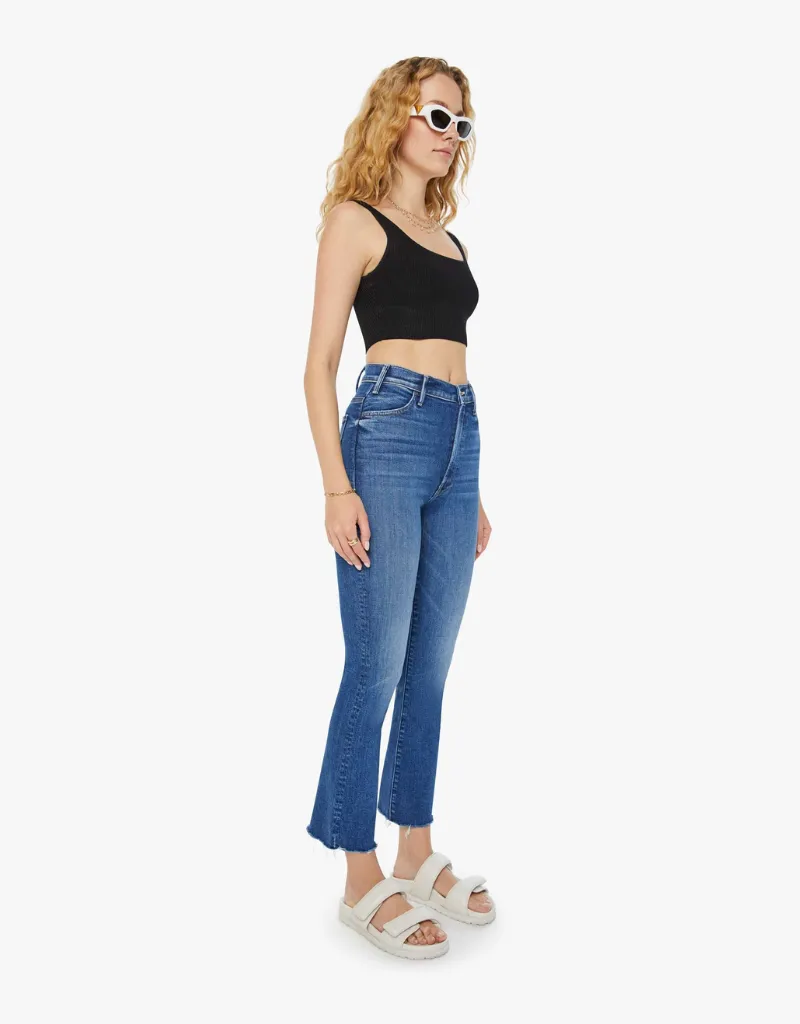 Mother The Hustler Ankle Fray Jeans in Grasping at Straws