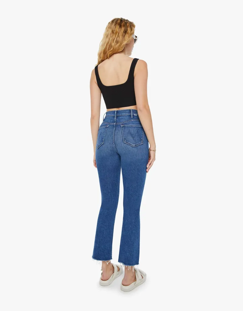 Mother The Hustler Ankle Fray Jeans in Grasping at Straws