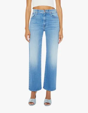Mother The Rambler Zip Flood Jeans in Read Between the Lines