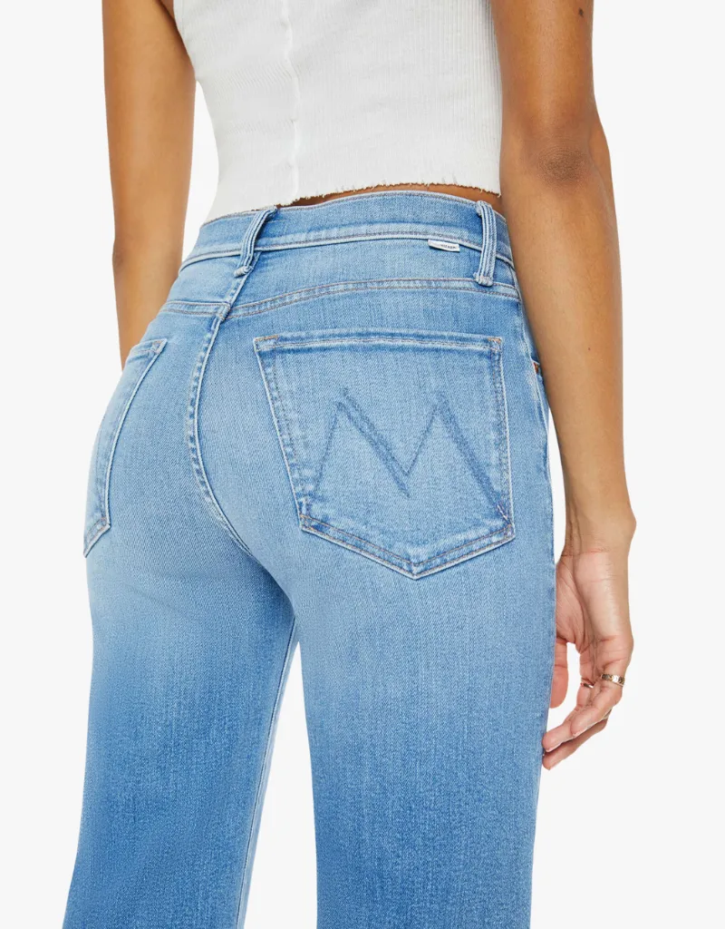 Mother The Rambler Zip Flood Jeans in Read Between the Lines