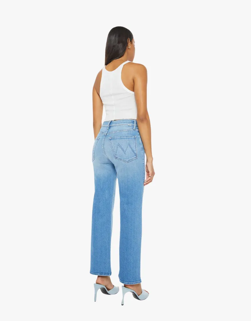 Mother The Rambler Zip Flood Jeans in Read Between the Lines