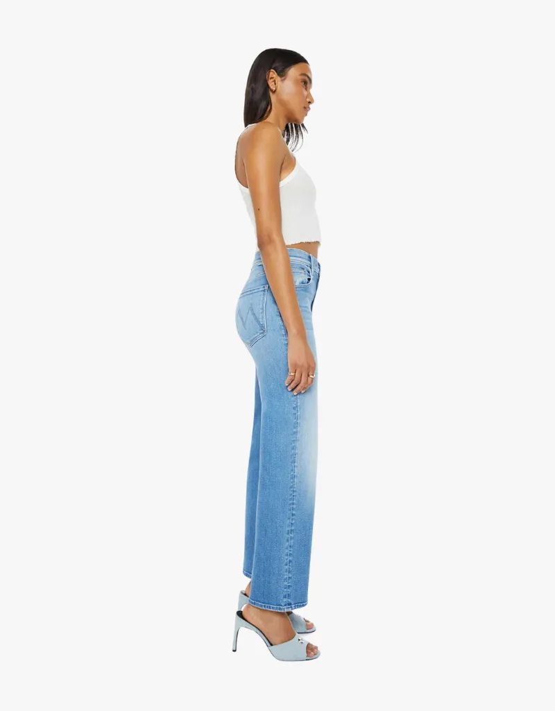 Mother The Rambler Zip Flood Jeans in Read Between the Lines