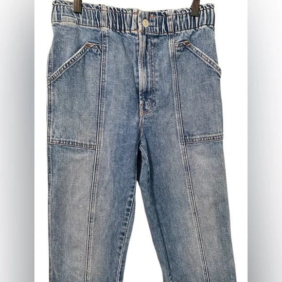 MOTHER The Springy Ankle • 15 Minutes Of Fame Straight Leg Light Wash Jeans