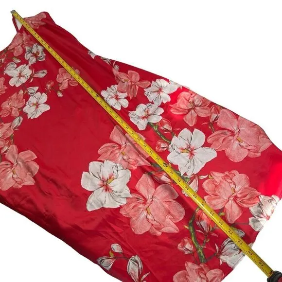 Natori Magnolia Floral Print Satin Chemise Gown