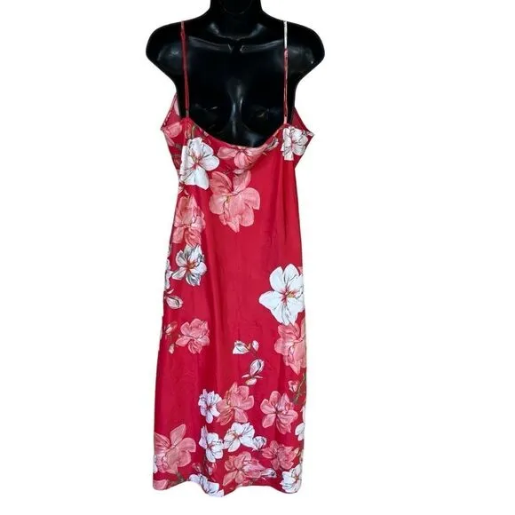 Natori Magnolia Floral Print Satin Chemise Gown