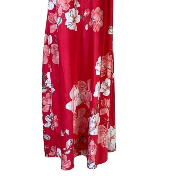 Natori Magnolia Floral Print Satin Chemise Gown