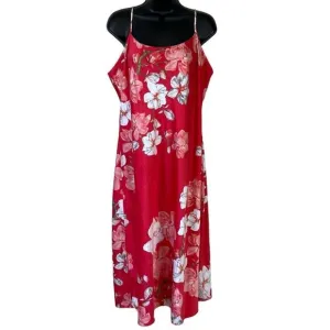Natori Magnolia Floral Print Satin Chemise Gown