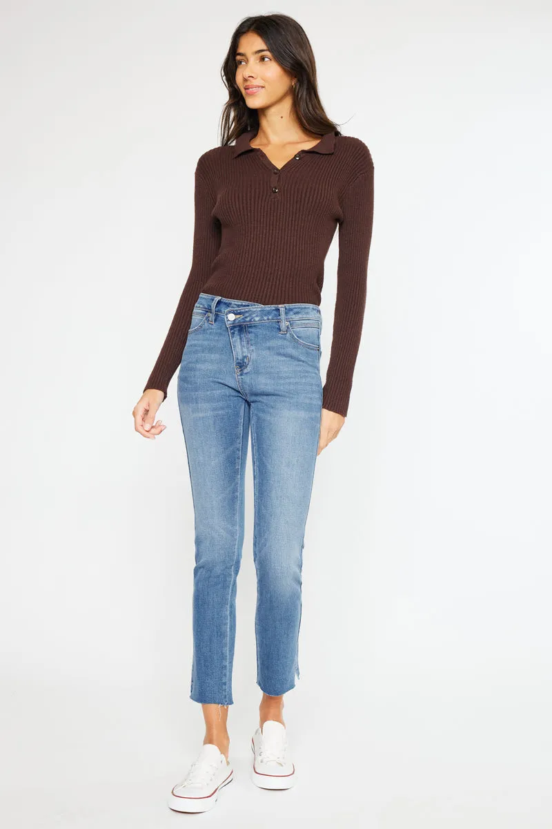 Nava High Rise Slim Straight Leg Jeans