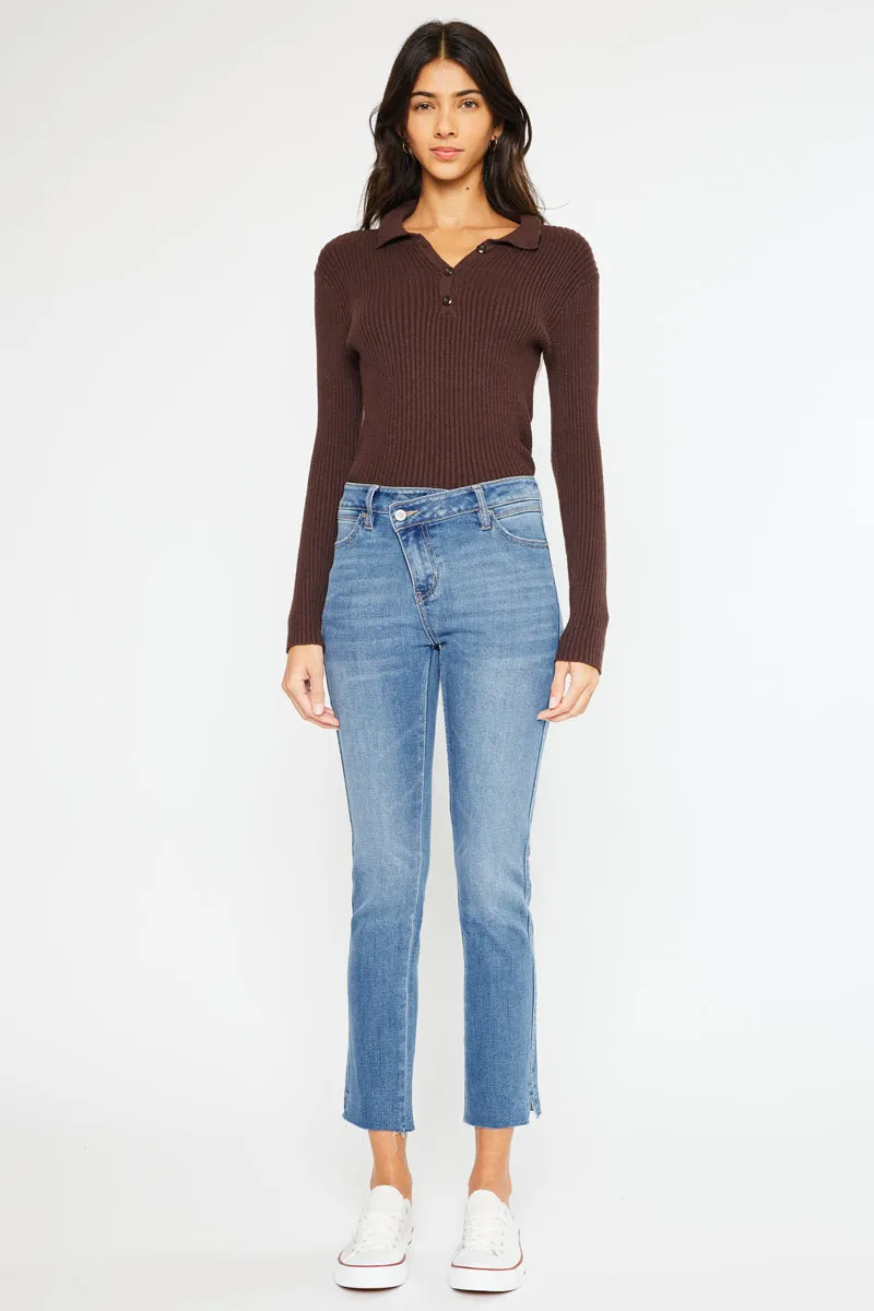 Nava High Rise Slim Straight Leg Jeans