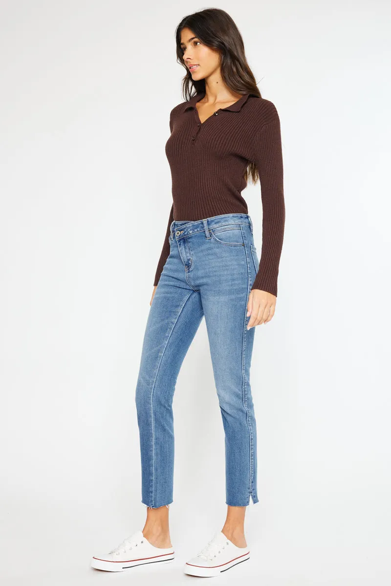 Nava High Rise Slim Straight Leg Jeans