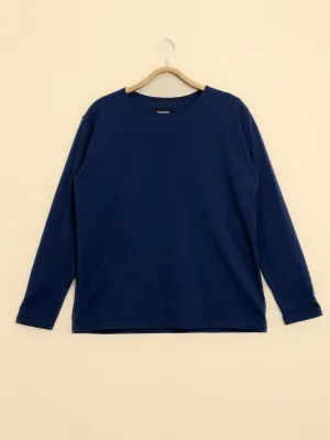 Navy Long Sleeve T-shirt Dames