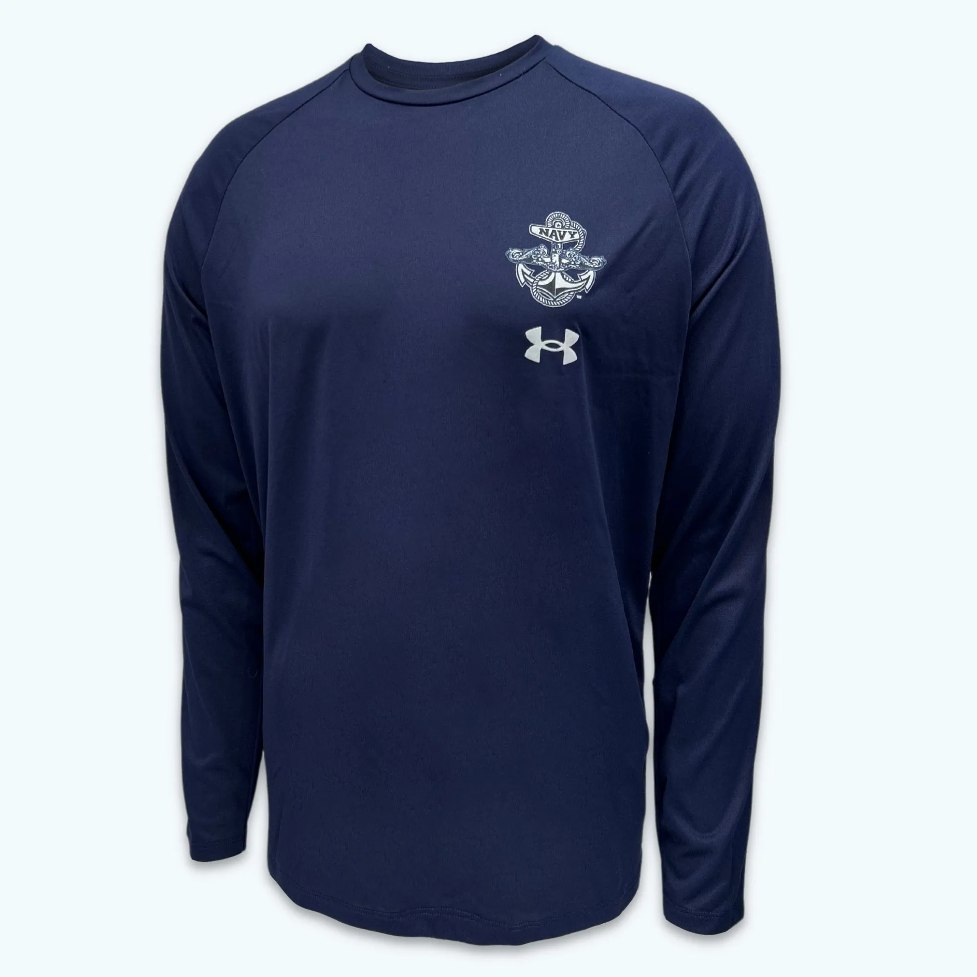 Navy Under Armour Anchor Silent Service Spine Long Sleeve T-Shirt (Navy)