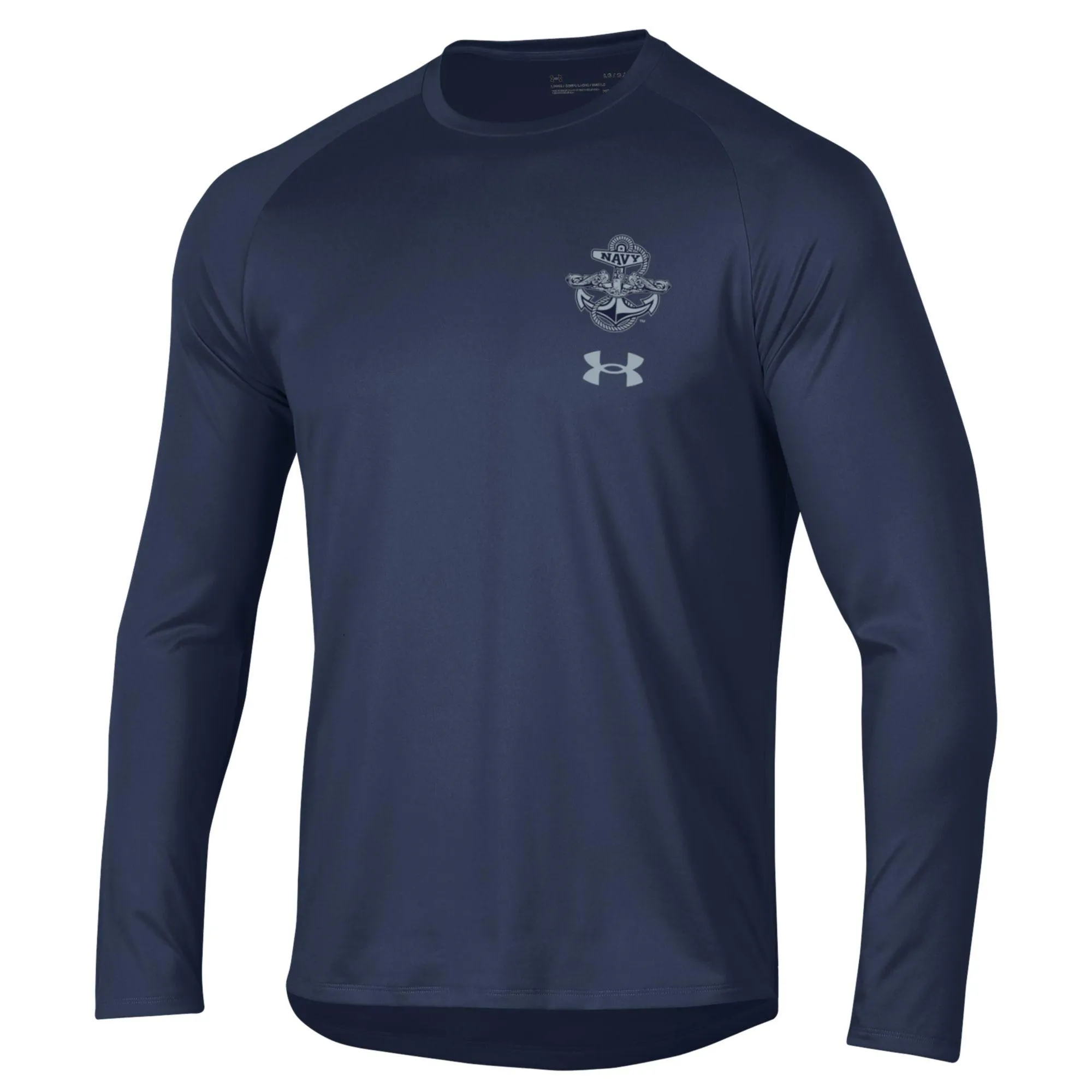 Navy Under Armour Anchor Silent Service Spine Long Sleeve T-Shirt (Navy)