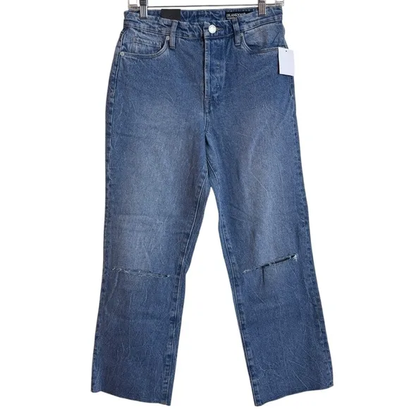 NEW Blank NYC Baxter Ribcage Straight Leg Jeans Sz. 25 Overboard Blue High Waist